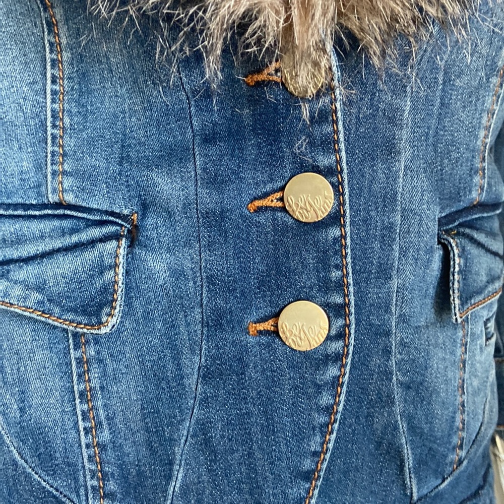 ❌SOLD❌ ONLY Jeans Denim Jacket With Faux Fur Collar - Picture 5 of 7